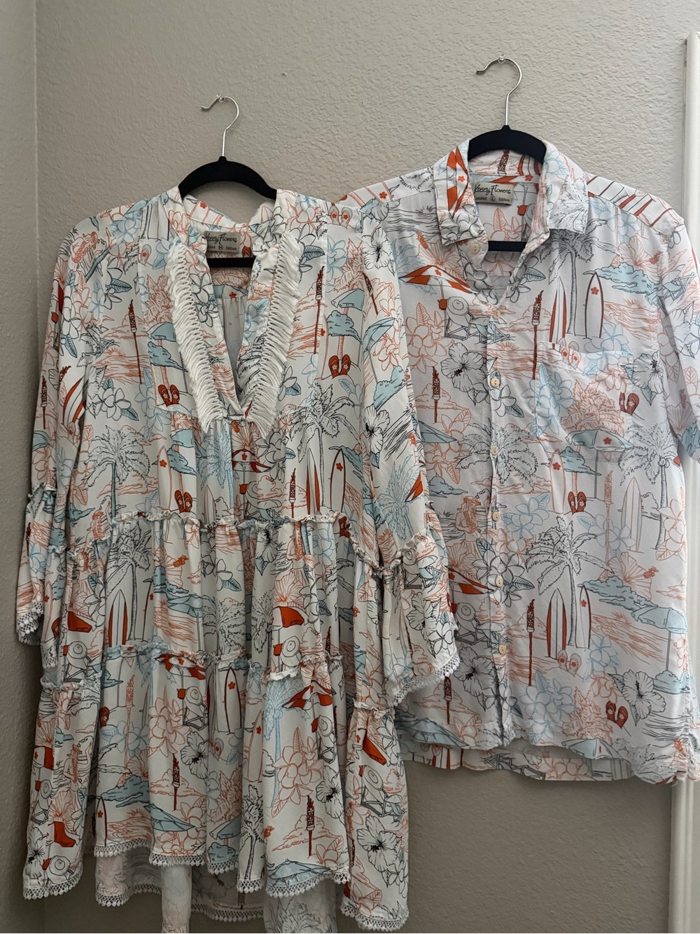 Kenny Flowers matching his and hers set! Dress and sleeve shirt